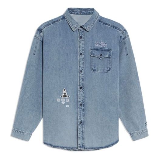 Košeľa Li-Ning Skateboard Series Loose Denim Shirt Modrá | ASHS011-1