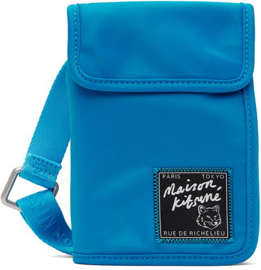 Taška cez rameno MAISON KITSUNÉ Maison Kitsuné 'The Traveller' Neck Pouch Modrá | MM05362WQ1001P451, 0