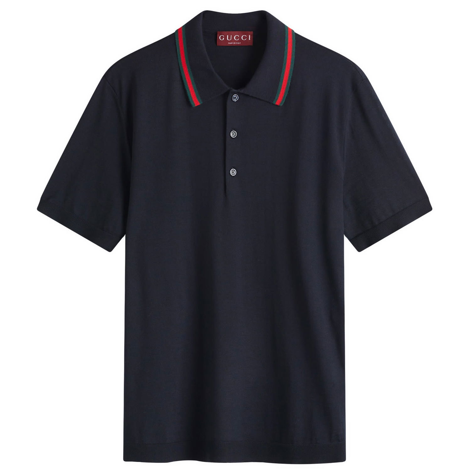 Polo tričko Gucci Gucci Men's Fine Gauge Wool Polo Shirt, Large Navy | 819225-XKEJV-4060, 1