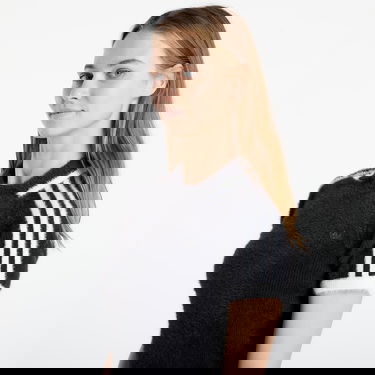 Polo tričko adidas Performance Cali Fuzzy Cropped Polo Knitted T-Shirt Čierna | KD2428, 1