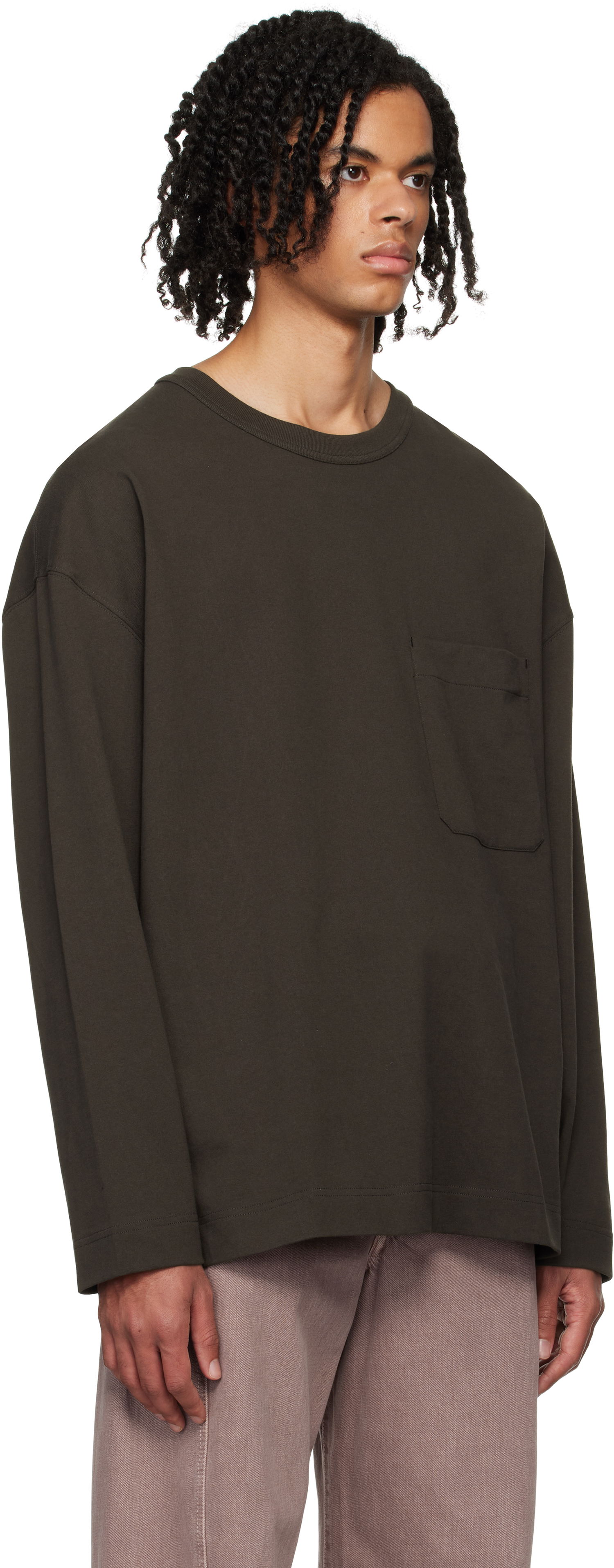 Tričko LEMAIRE Long Sleeve T-Shirt Zelené | TO1289 LJ1022, 1