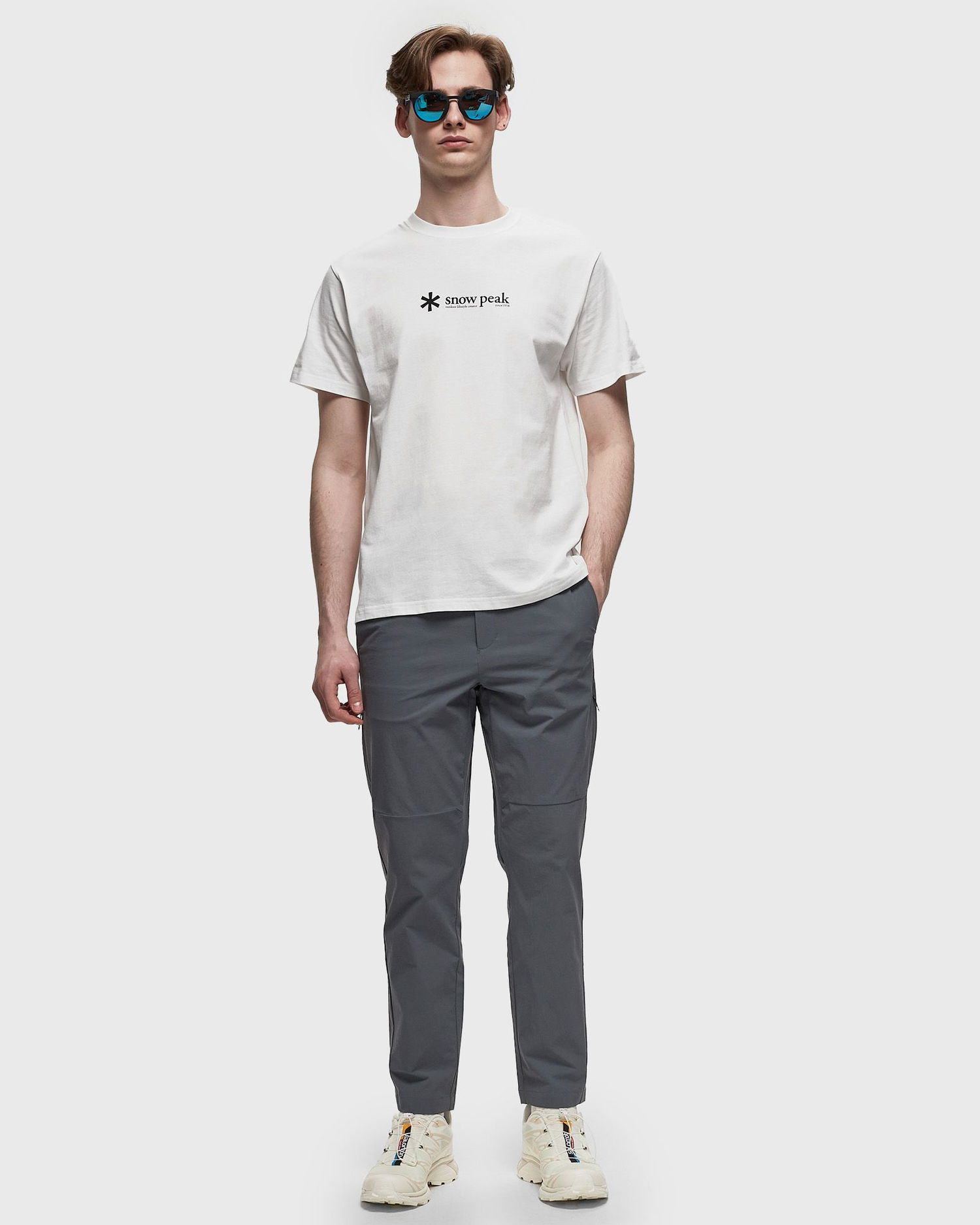 Nohavice Snow Peak ACTIVE COMFORT SLIM FIT PANTS Šedá | PA-24SU005-GREY, 1