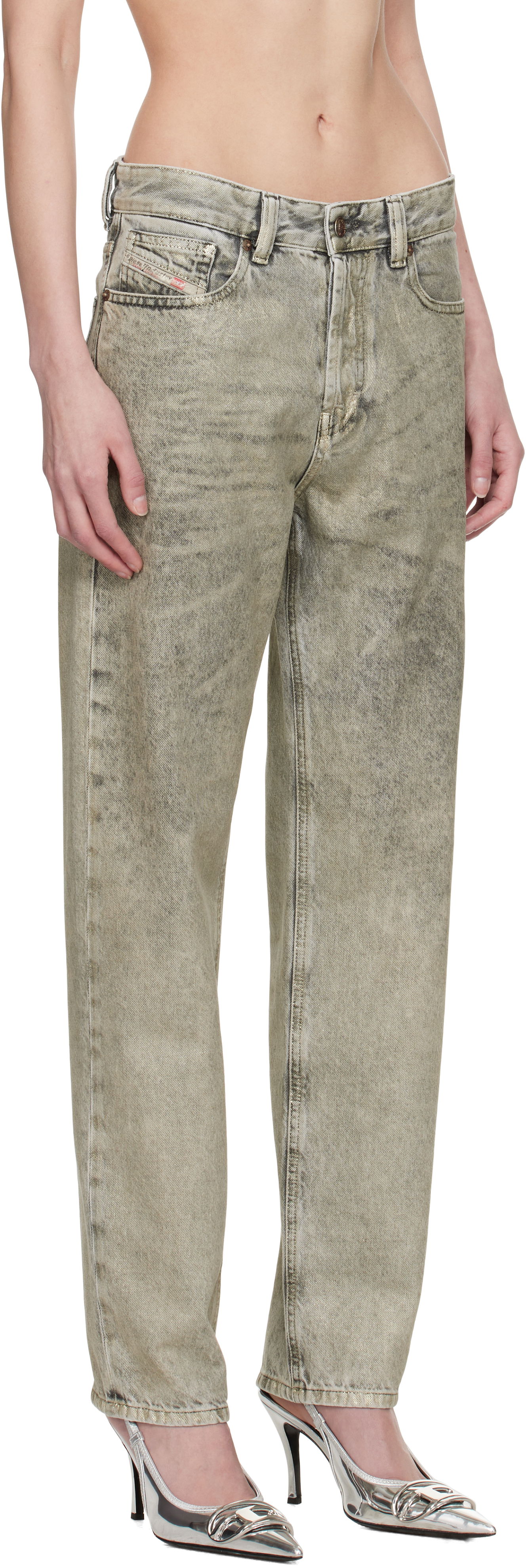 Džínsy Diesel Diesel 1988 D-Ark Jeans Zelené | A17344 09L79, 1