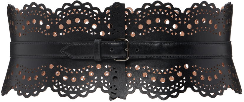 Opasok Alaïa ALAÏA Openwork Bustier Belt Čierna | AA1C082GC0A29