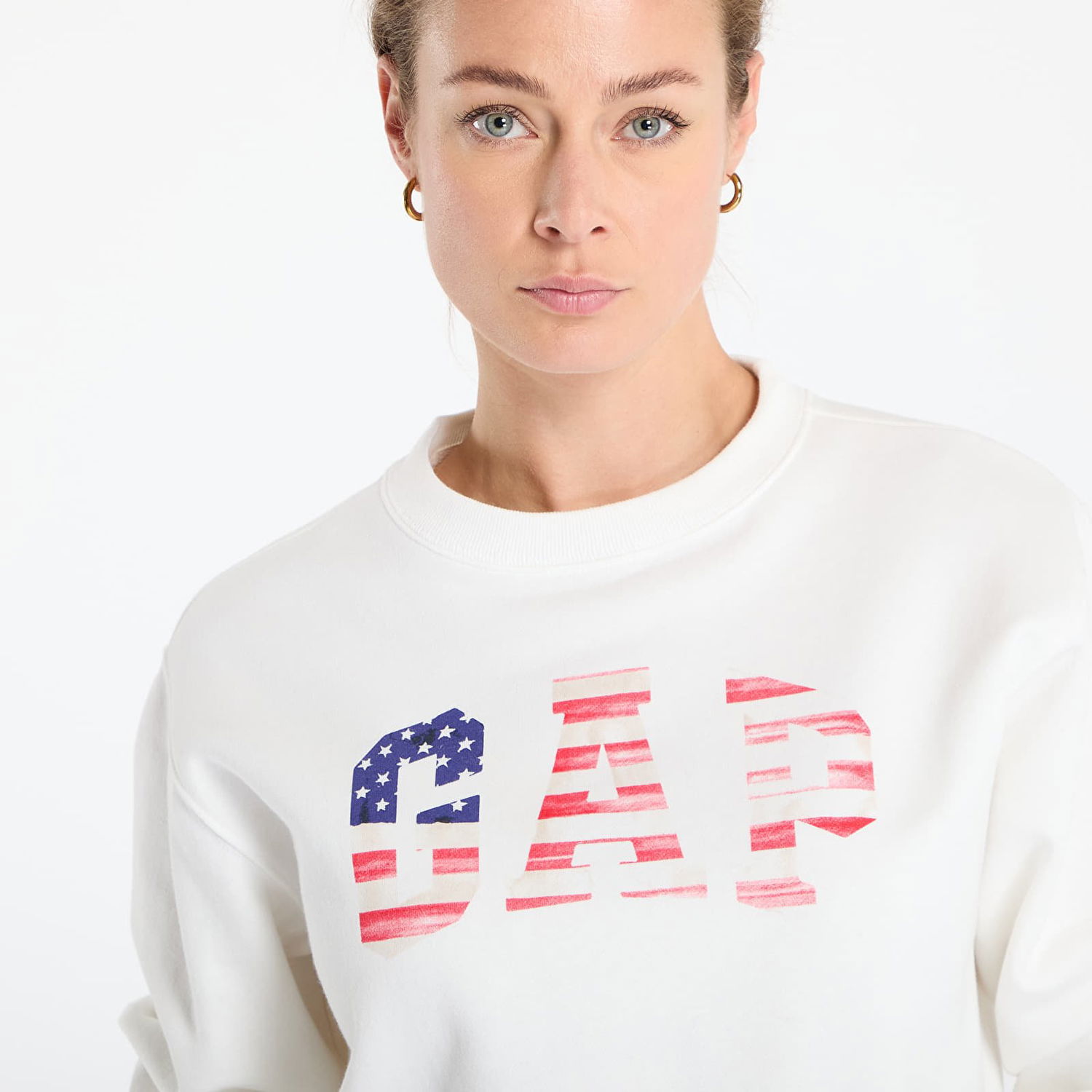 Mikina GAP Heritage Logo Sweatshirt Biela | 782487-01, 1