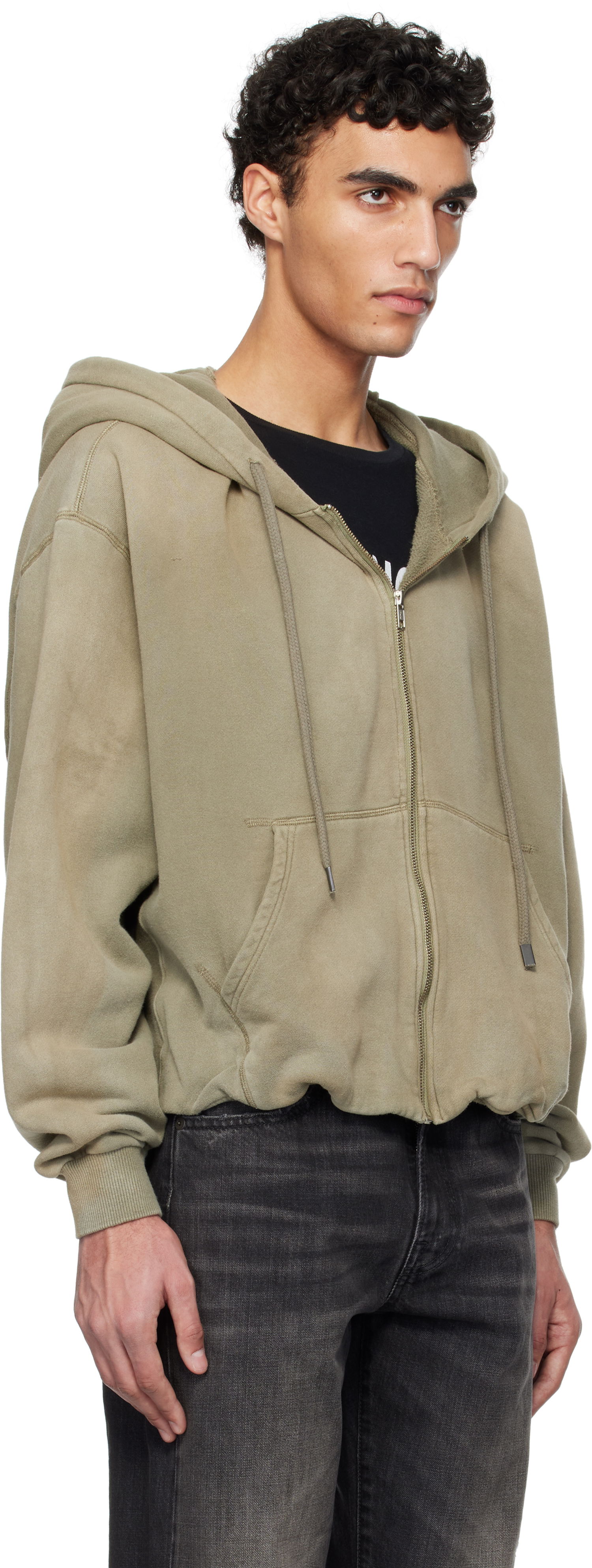 Mikina R13 R13 Balloon Zip-Up Hoodie Zelené | R13MK216-001BD, 1