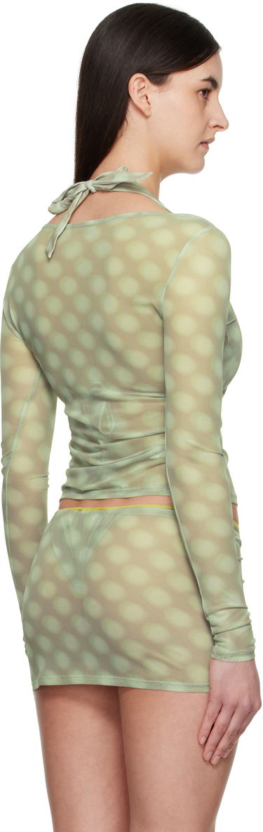 Súprava Miaou Miaou Amelia Semi-Sheer Long Sleeve T-Shirt Zelené | 7183PM2MBD, 2