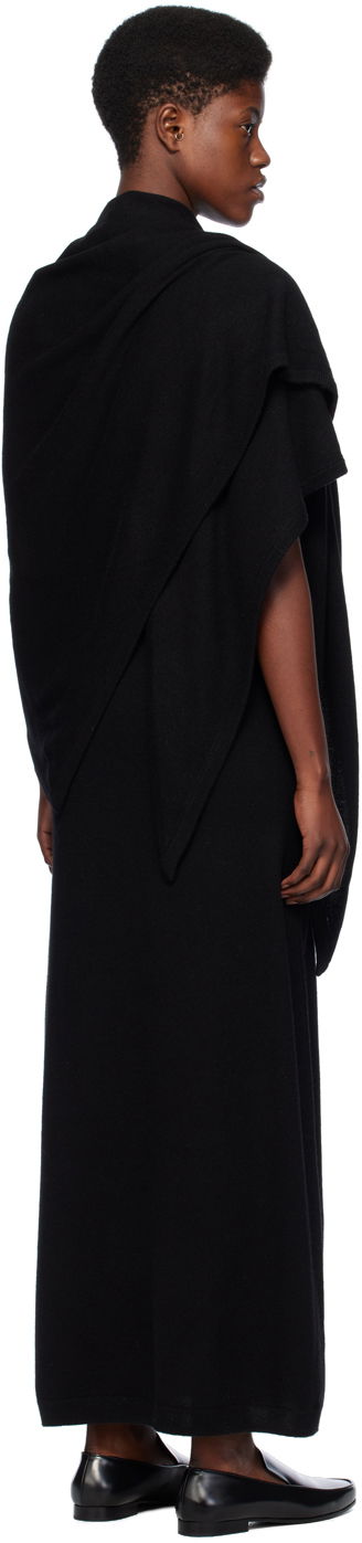 Šaty TOTEME TOTEME Shawl Maxi Dress Čierna | 241-WRD1072-YA0016, 2