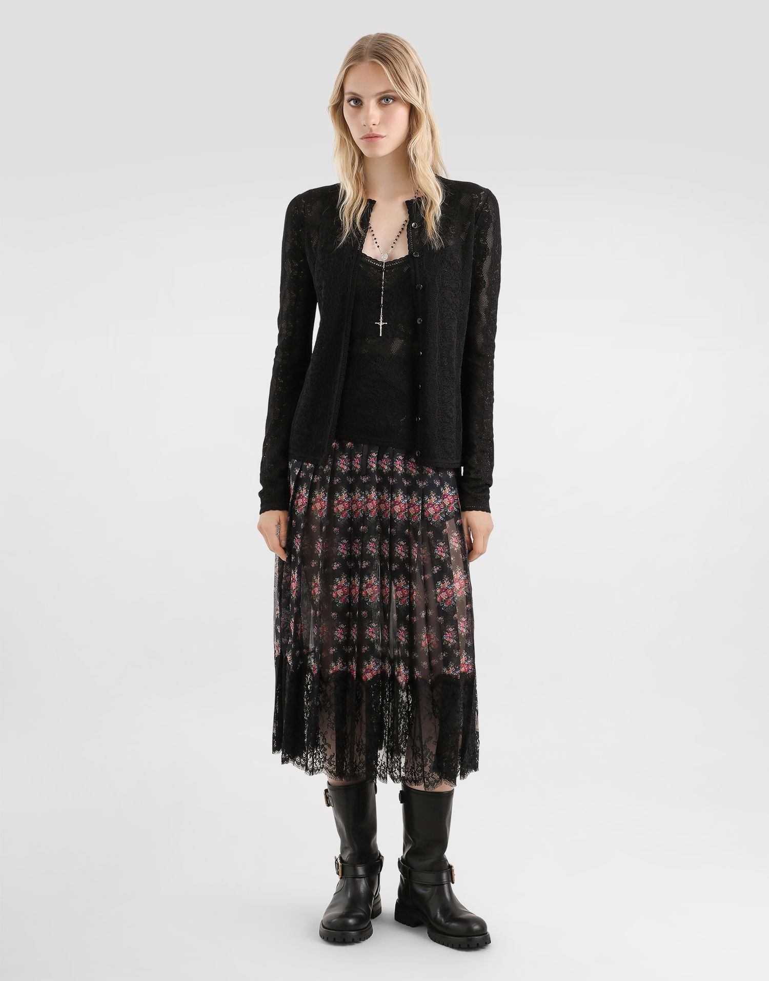 Sveter Dolce & Gabbana Dolce & Gabbana Lace Cardigan Čierna | FXVD1TJBSOAN0000, 1