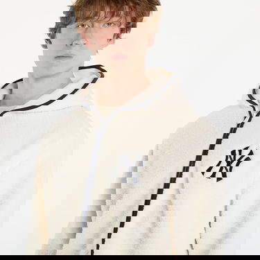 Bunda New Era MLB New York Yankees Hooded Sherpa Jacket Biela | 60758709, 1