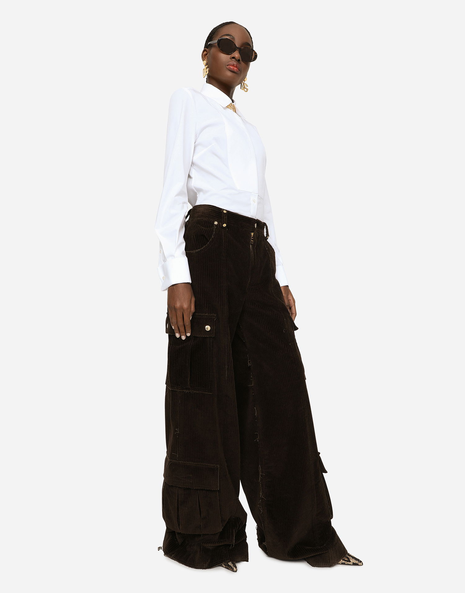 Košeľa Dolce & Gabbana Stretch Poplin Tuxedo Shirt Biela | F5K50TFUEEEW0800, 1