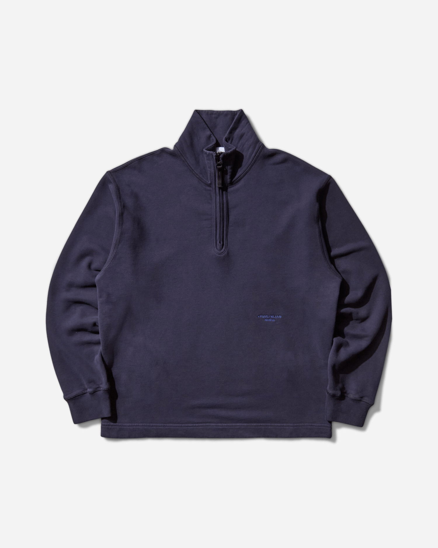 Mikina Stone Island Brushed Organic Cotton Half-Zip Sweatshirt Navy | K2S15-6100026-S0X13 V002A, 1