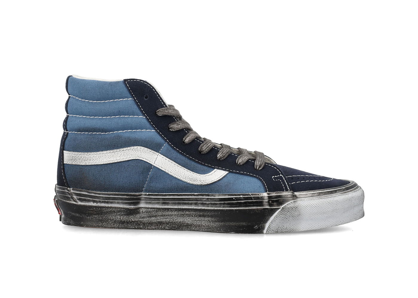 Tenisky a topánky Vans Vault UA OG Sk8-Hi LX Stressed Navy Blue Modrá | VN0A4BVBNGJ, 0