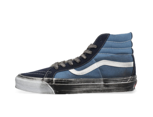 Skateboarding Vans Vault UA OG Sk8-Hi LX Stressed Navy Blue Modrá | VN0A4BVBNGJ