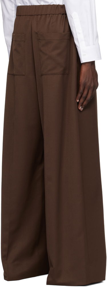 Nohavice Simone Rocha Simone Rocha Wide Leg Drawstring Trousers Hnedá | 4143D 1217, 2