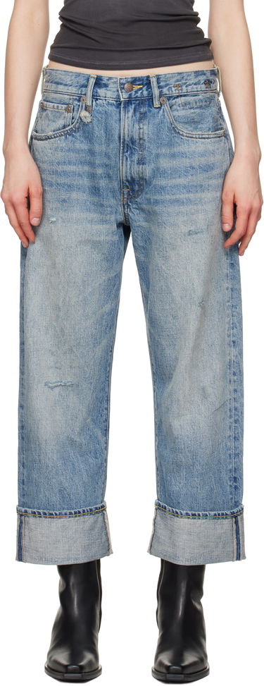 Džínsy R13 R13 Cuffed X-Boyfriend Jeans Modrá | R13WD111-D149D, 0