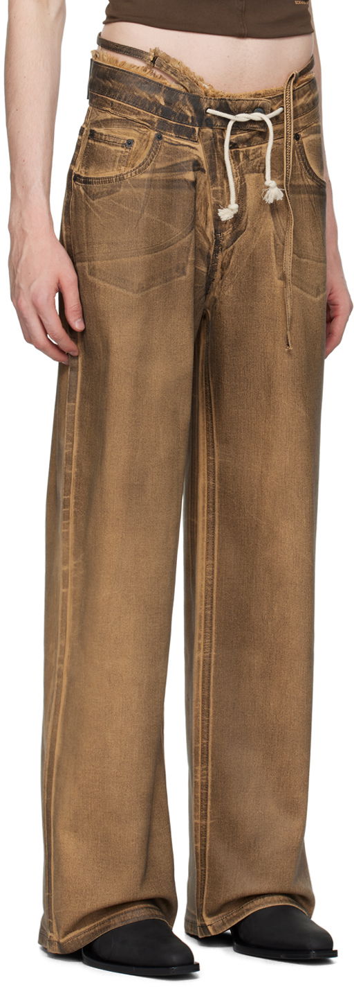 Džínsy Ottolinger Ottolinger Double Fold Jeans Hnedá | 1702808E, 1