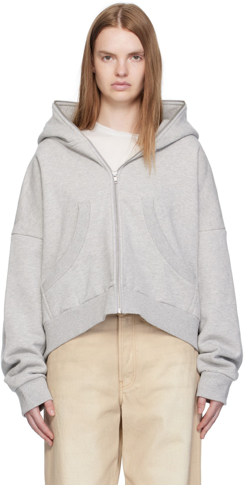 Mikina Entire Studios Entire Studios Eternal Zip Hoodie Šedá | ES2202SI