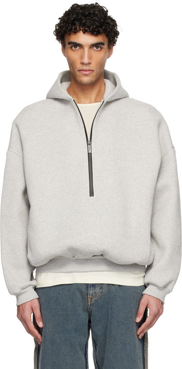 Mikina Fear of God Athletics Half Zip Hoodie Šedá | FG25FW12-123FLC-054, 0