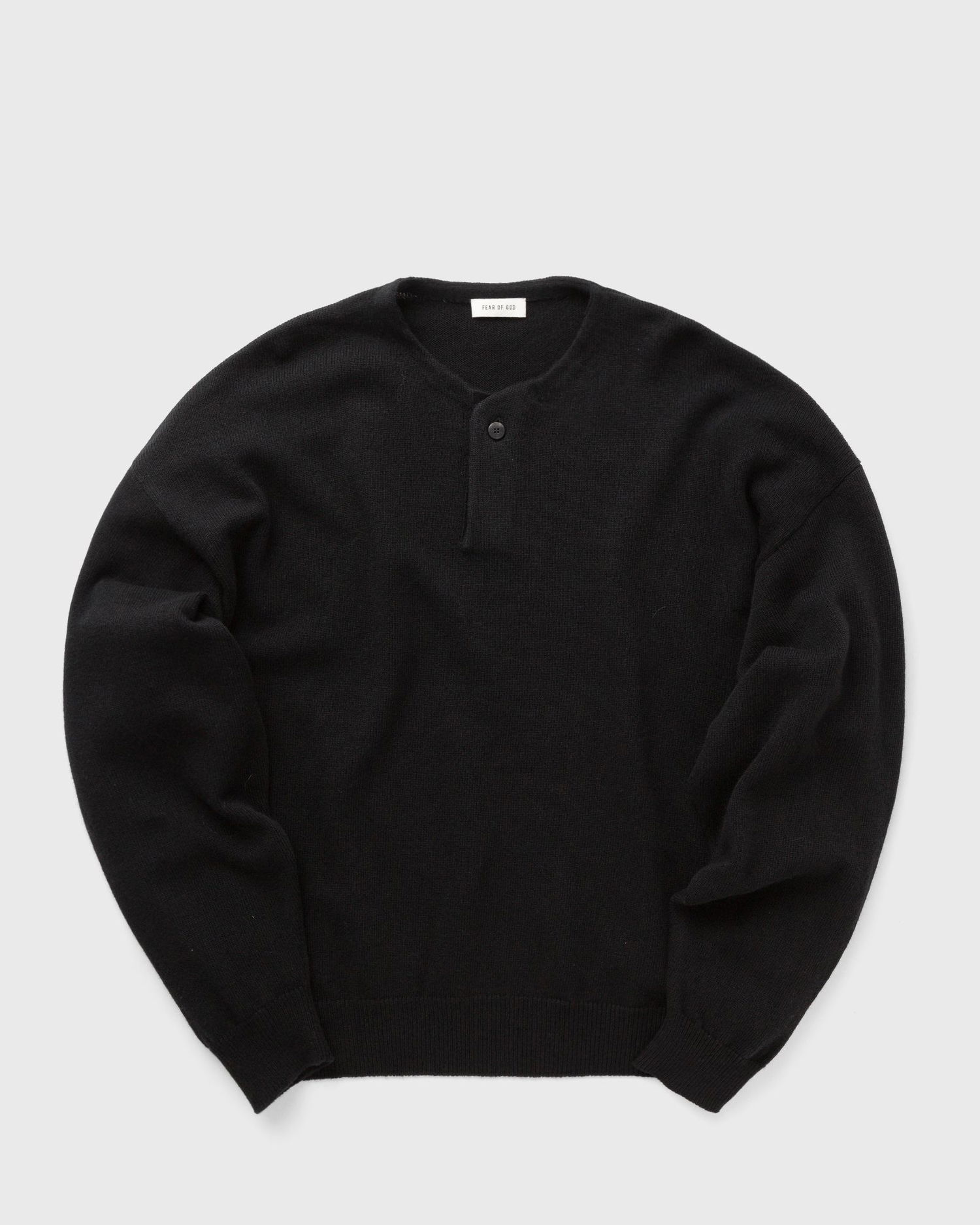 Sveter Fear of God Fear of God Fine Knit Henley Pullover XL Čierna | FGE220-2041LAW-001, 0