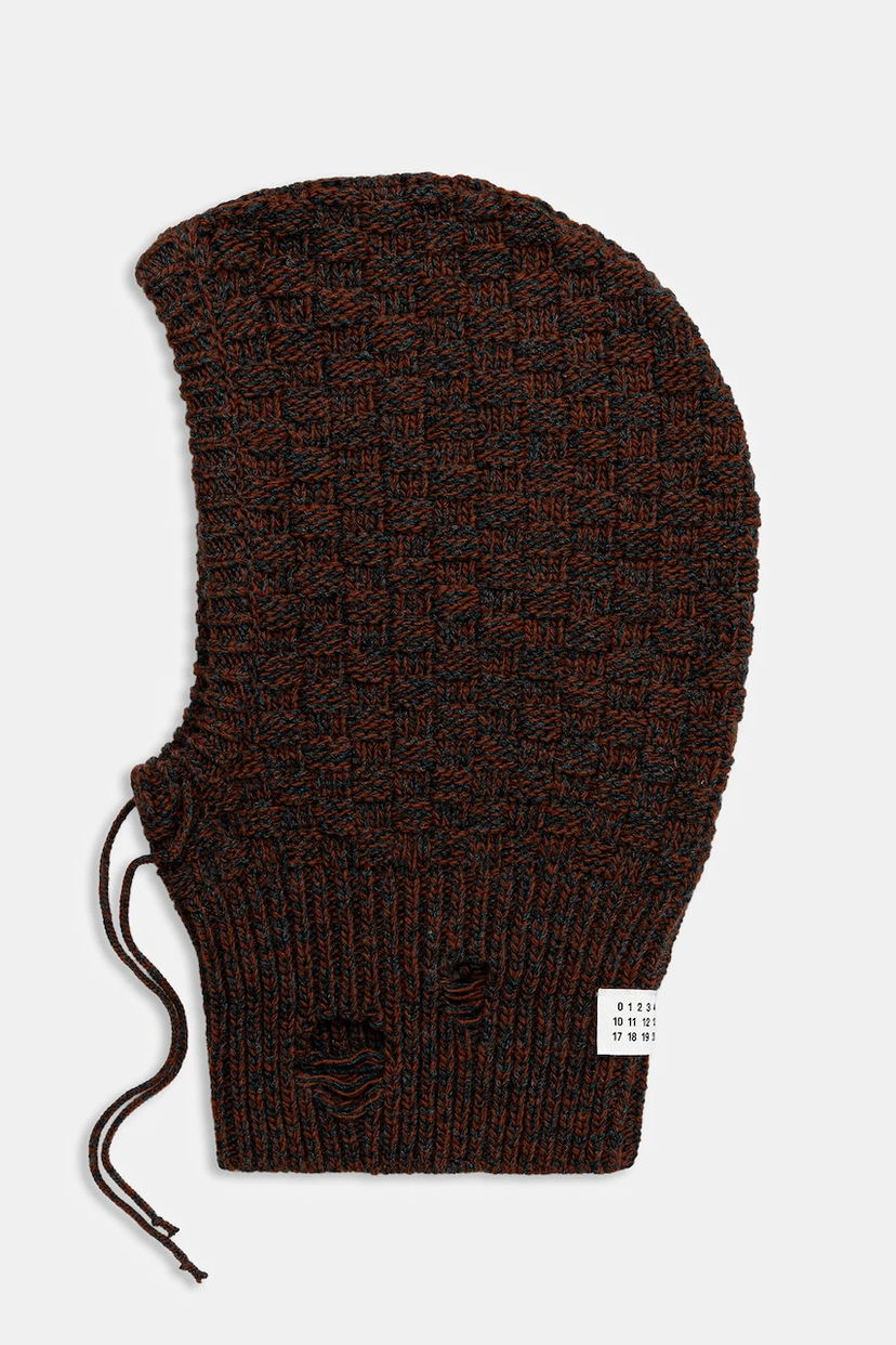 Klobúk Maison Margiela MM6 Maison Margiela Knitted Wool Hood Hnedá | SH2TB0005.M13174.961