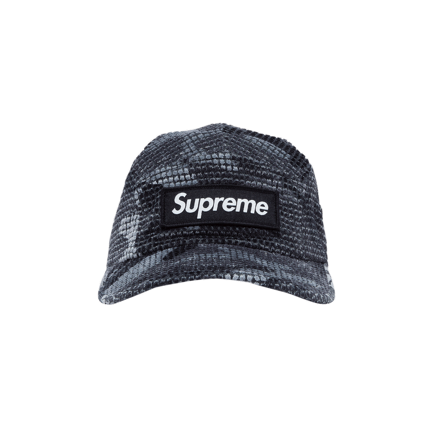 Šiltovka Supreme Camo Grid Velvet Camp Cap Čierna | FW22H22 BLACK CAMO, 0