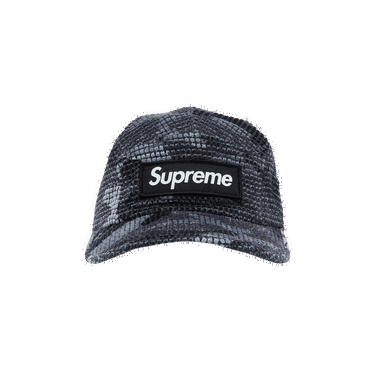 Šiltovka Supreme Camo Grid Velvet Camp Cap Čierna | FW22H22 BLACK CAMO, 0