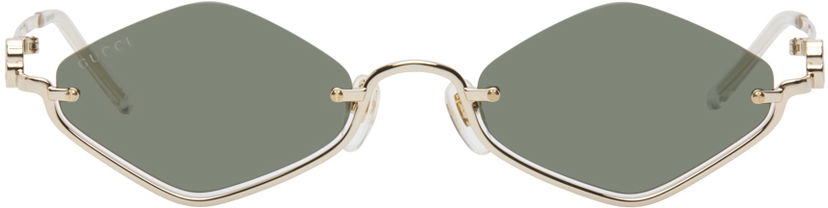 Slnečné okuliare Gucci Gold Geometric Sunglasses Metalická | GG1604S-001