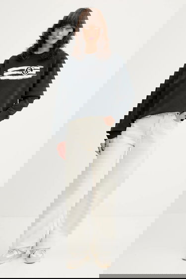 Mikina Maison Margiela MM6 Maison Margiela Graphic Print Crew Neck Sweatshirt Čierna | S62GU0139.M25004.900, 1