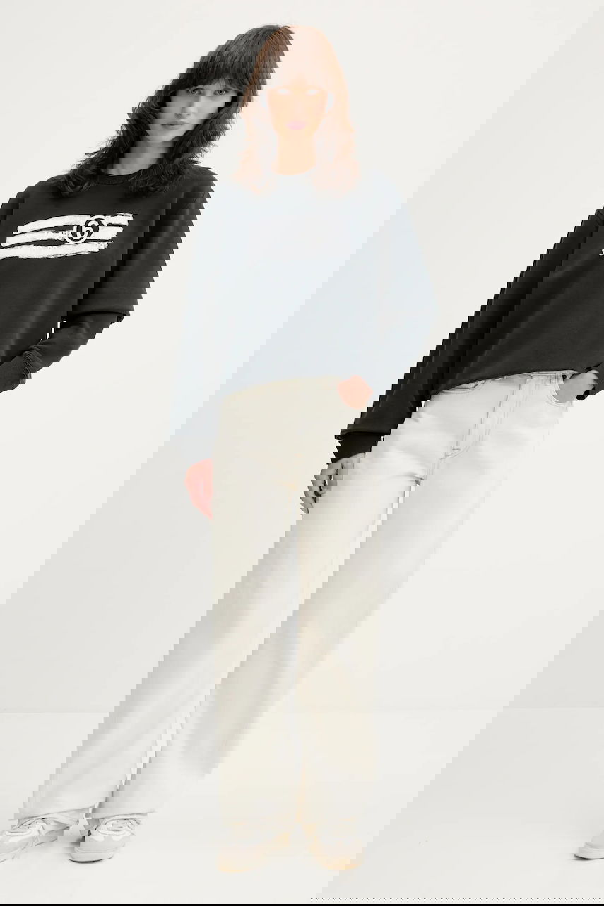 Mikina Maison Margiela MM6 Maison Margiela Graphic Print Crew Neck Sweatshirt Čierna | S62GU0139.M25004.900, 1