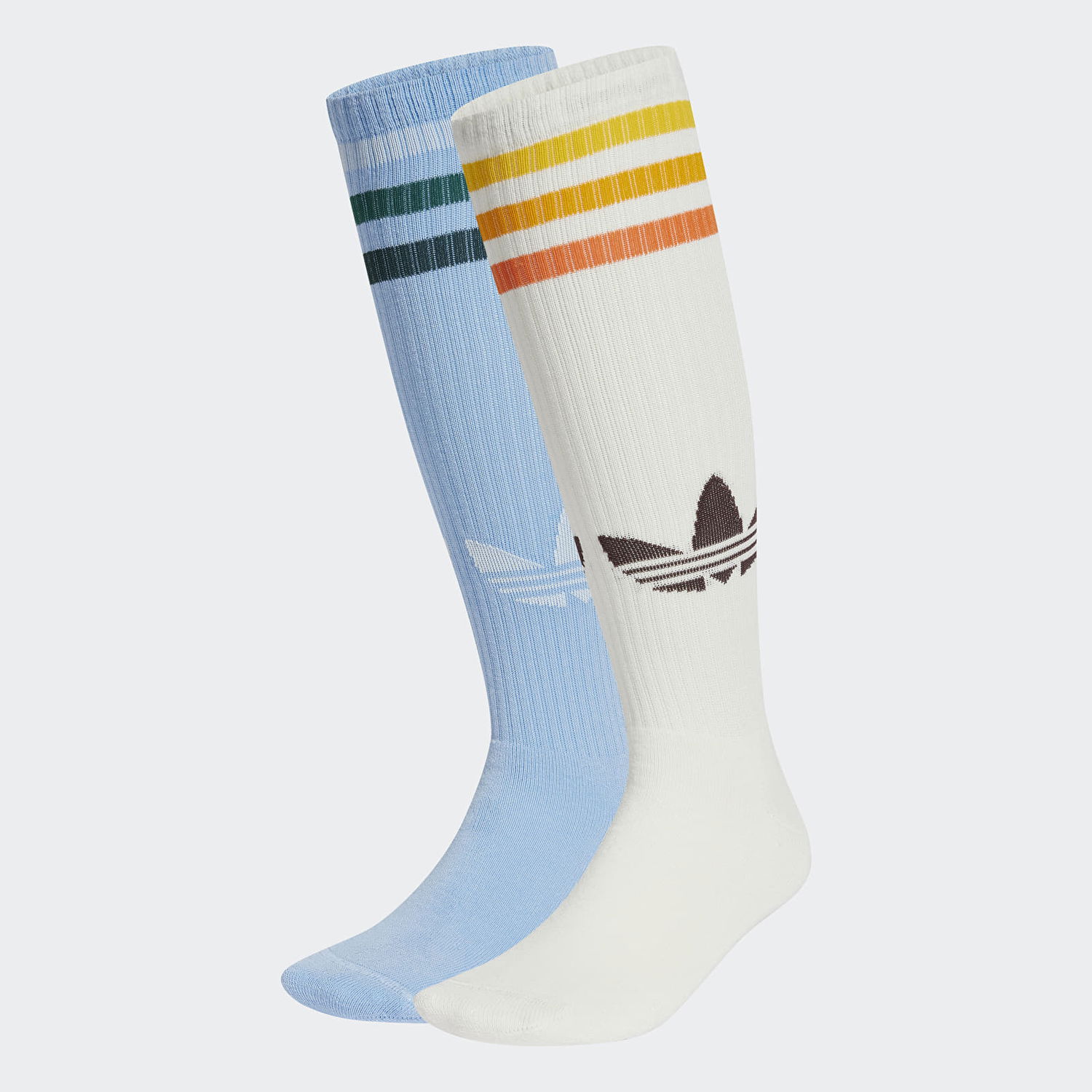 Ponožky adidas Originals Knee Sock 2-Pack Clearsky/ Off White Rôznofarebný | JD3291, 0