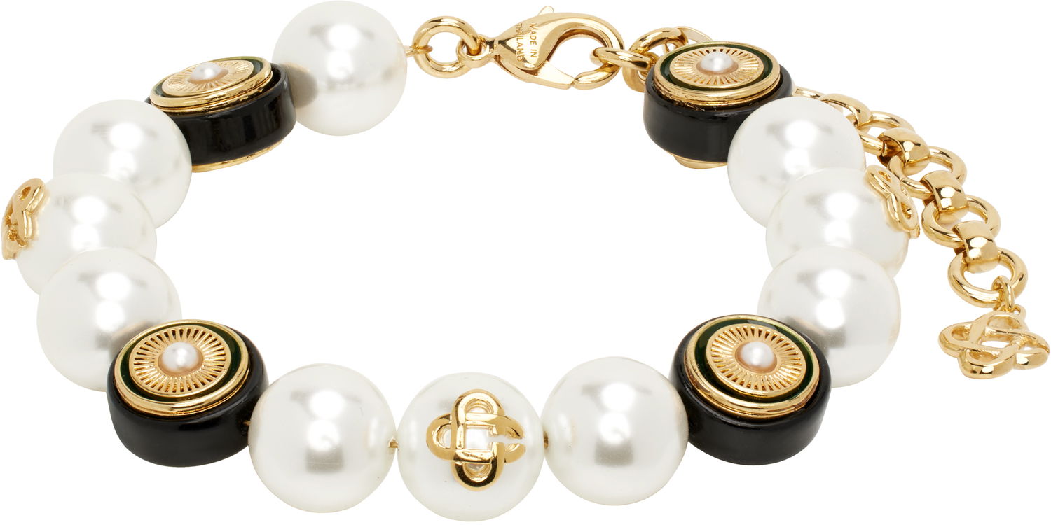 Náramok Casablanca Casablanca Spoke Wheel Pearl Bracelet Metalická | AS25-JW-268-01, 0