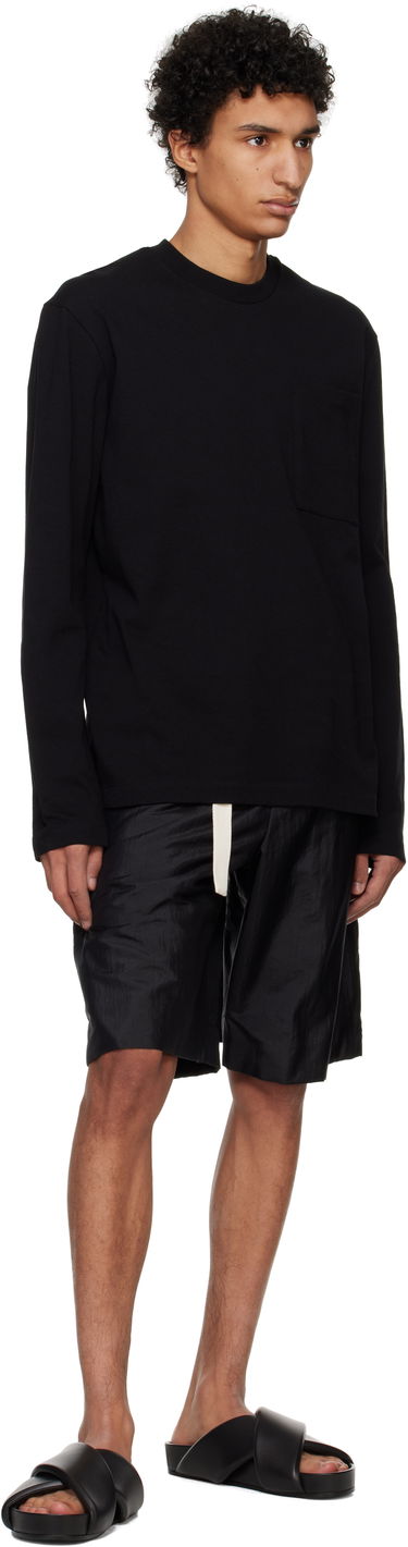 Sveter Jil Sander Jil Sander Logo Flag Pocket Long Sleeve T-Shirt Čierna | J22GC0196_J20256, 3