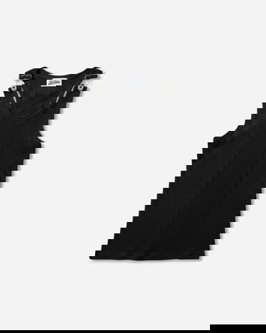 Tielko Jean Paul Gaultier Jean Paul Gaultier Overall Buckles Ribbed Tank Top Čierna | 25/03-U-TO380-J014-00, 4