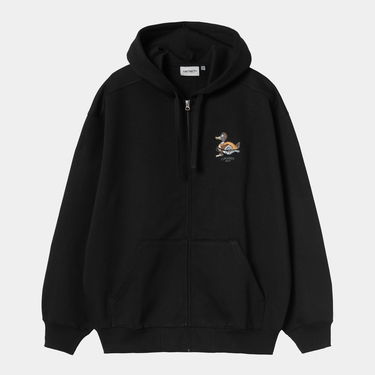 Mikina Carhartt WIP Hooded Full-Zip Jacket with Swimming Duck Graphic Čierna | A252069_9, 0
