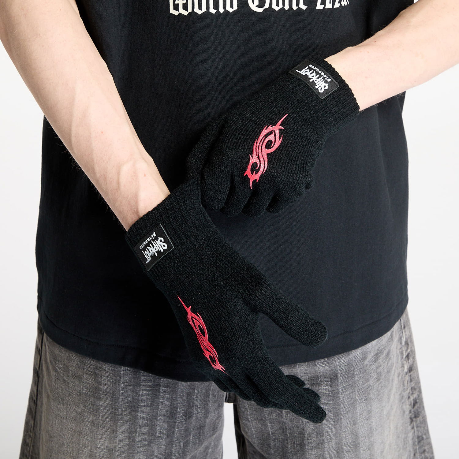 Rukavice Pleasures Pleasures Cult Knit Gloves Čierna | P25SK022 BLACK, 0