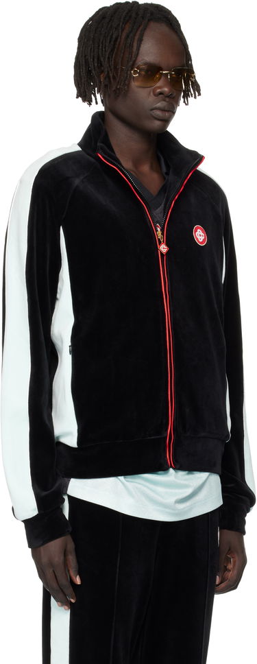 Bunda Casablanca Casablanca Velour Track Jacket Čierna | MPF25-JTP-395-01, 1