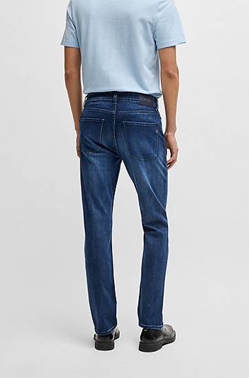 Džínsy BOSS Delaware Slim-Fit Stretch Jeans Modrá | 50538548, 1