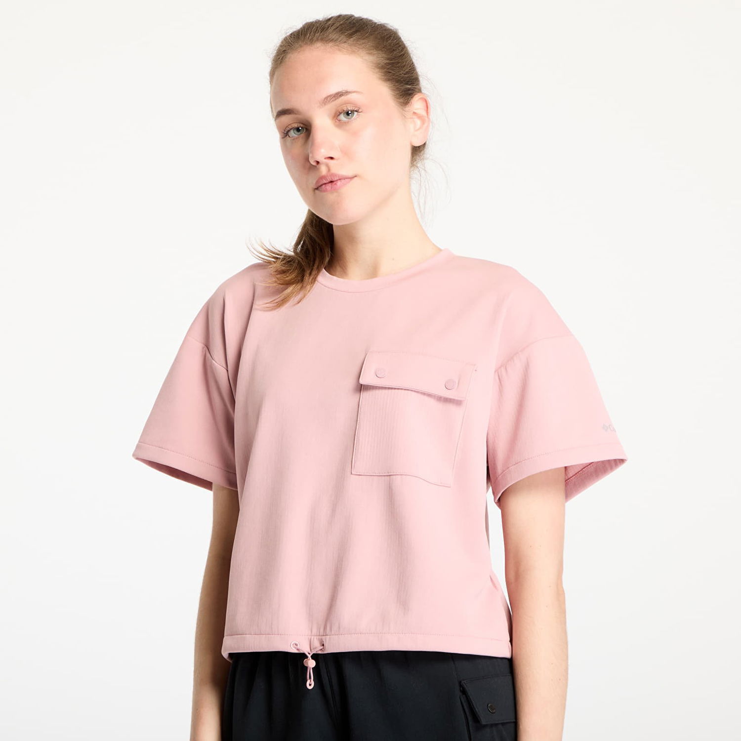 Crop Top Columbia Columbia Granite Point Knit Short Sleeve T-Shirt Ružová | 2118831659, 1