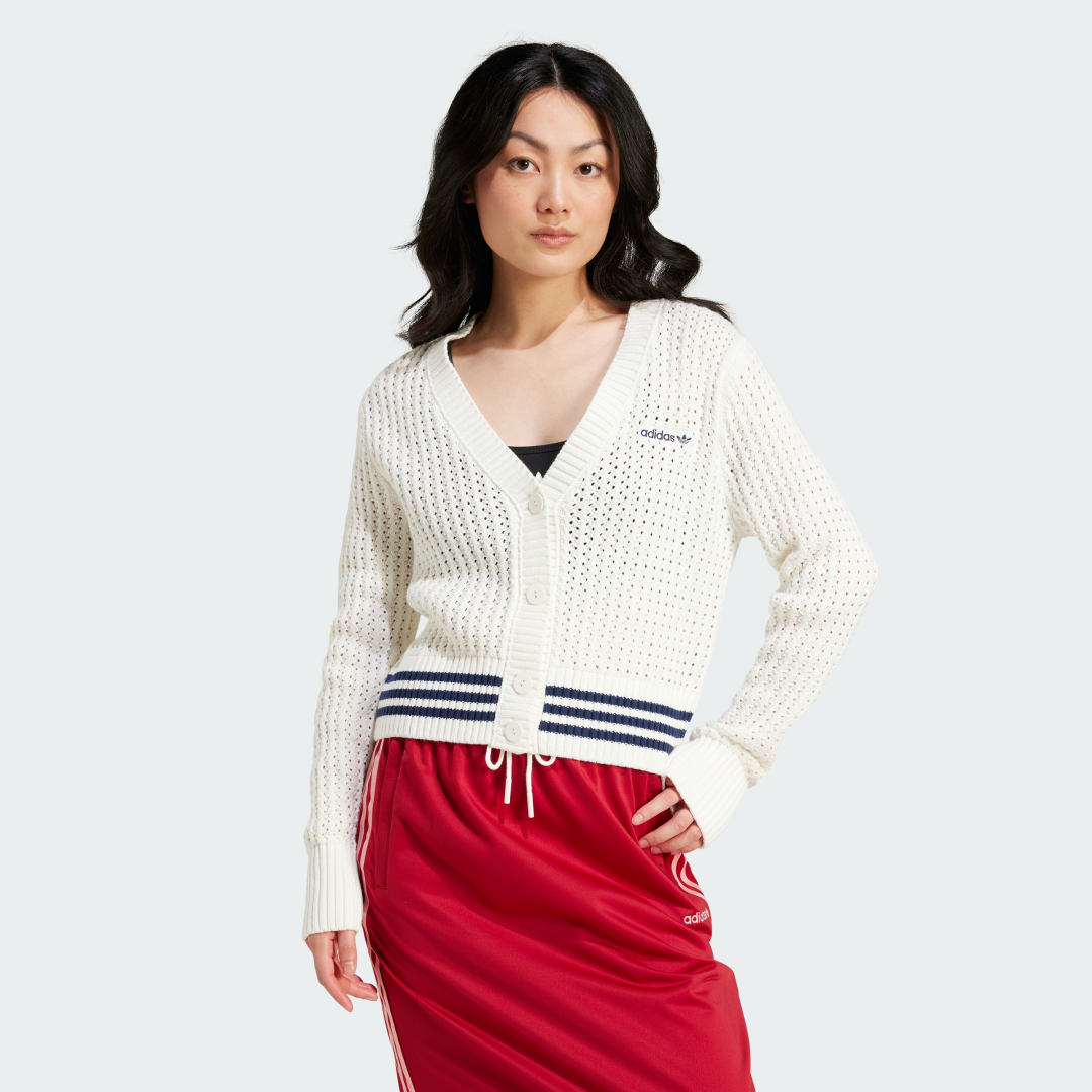 Sveter adidas Performance Knit Cardigan Biela | IX1049, 0