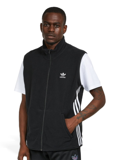 Vesta adidas Originals 3-Stripes Fleece Vest Čierna | HK7392