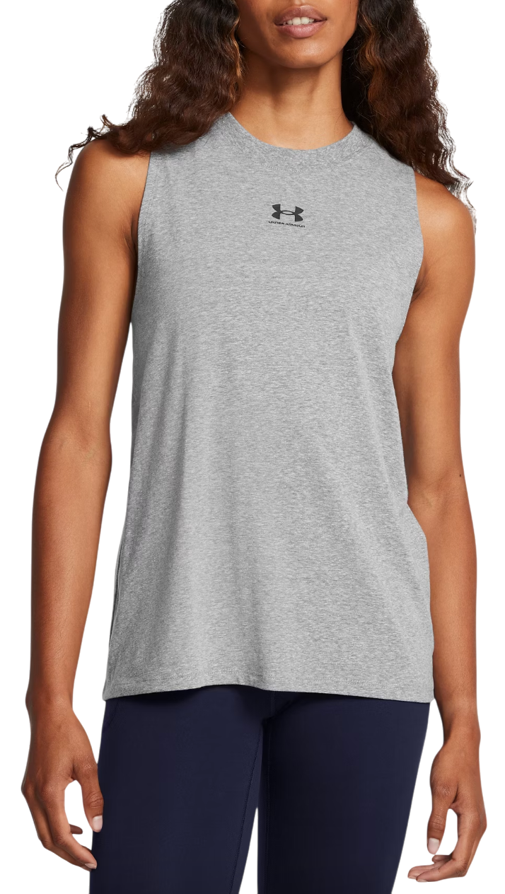 Tielko Under Armour UA Rival Muscle Tank Top Šedá | 1383659-026, 0