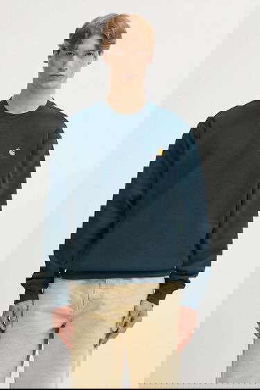 Mikina Carhartt WIP American Script Sweatshirt with embroidered logo Zelené | I025475.0AUXX, 0