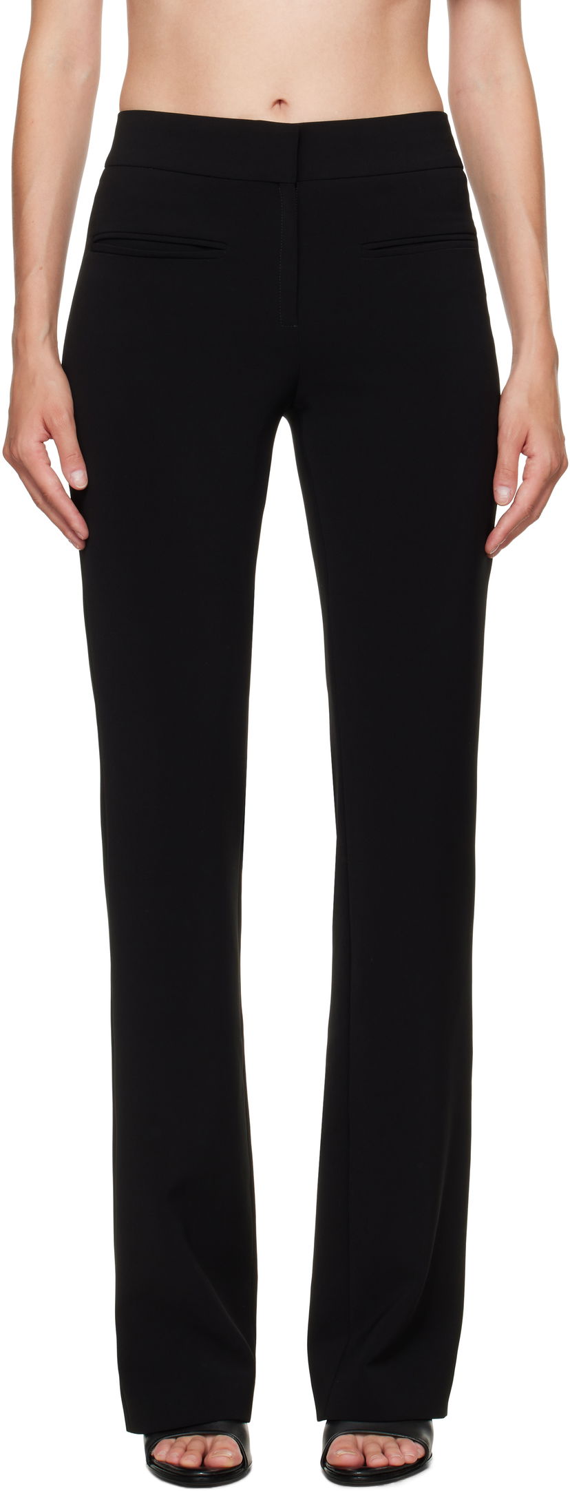 Nohavice Courrèges Courrèges Heritage Fluid Bootcut Trousers Čierna | 325CPA427PL0159