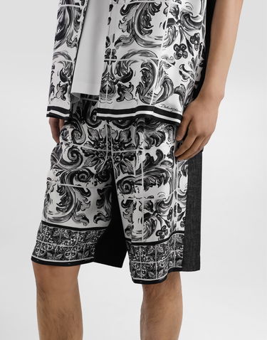 Šortky Dolce & Gabbana Dolce & Gabbana Maiolica Printed Bermuda Shorts Biela | GP03IDG8ND7S9001, 3