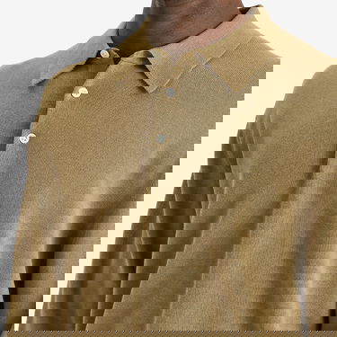 Sveter BEAMS Beams Plus 12g Knit Long Sleeve Polo Shirt, Size Large Zelené | 3812-0005-156-26, 5