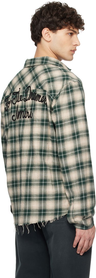 Košeľa AMIRI Amiri Shotgun Distressed Plaid Flannel Shirt Zelené | AMSTFL1009, 2