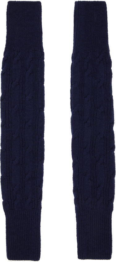 Rukavice Dries Van Noten Dries Van Noten Wool Cable-Knit Arm Warmers Navy | 252-021213-2707, 0
