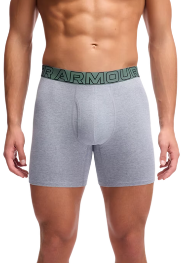 Boxerky Under Armour Under Armour Solid 6" Boxer Shorts, 3-Pack Šedá | 1383889-035, 1