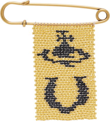 Spona Vivienne Westwood Vivienne Westwood Beaded Charm Brooch Žltá | 8203012NU-PT000U-, 1